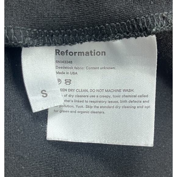 Reformation Helga Puff Long Sleeve Black Mini Dress Whimsigoth Size Small - Picture 4 of 4